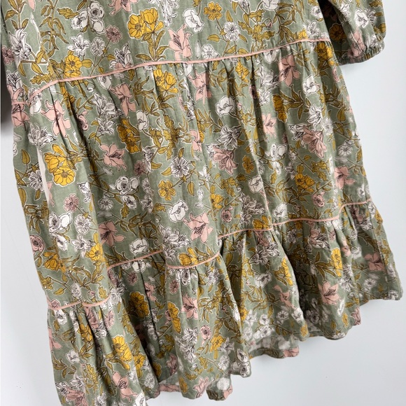Cynthia Rowley Linen Blend Floral Tiered Flowy Midi Dress Size XS - Picture 5 of 10